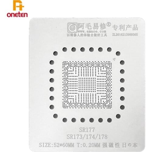 Amaoe BGA Reballing Stencil SR177 For SR173 SR174 SR175 SR176 SR178 Steel mesh