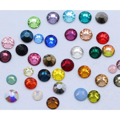 144/1440p ss4 44Color Flatback Non-hotfix manicure rhinestone jewel Nail Art Decoration Wedding Cards making crystal glass stone