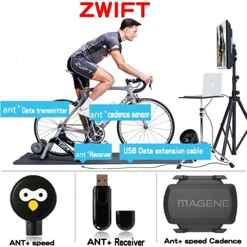Zwift USB ANT+ Sensor Data Heart Rate Receiver Compatible Garmin Forerunner Stopwatch Series Bicycle Computer Sticker