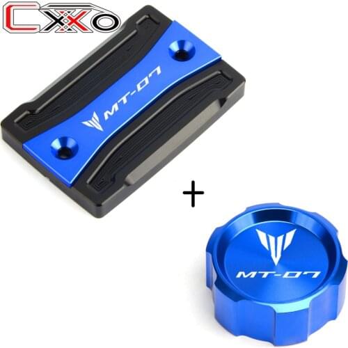 High Quality Motorcycle CNC Front&Rear Brake Fluid Reservoir Cap cover For YAMAHA MT07 mt-07 FZ07 fz-07 2014 2015 216 2017 2018