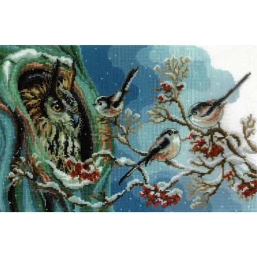 Manufacturer Embroidery Owl and Long-Tailed Tits Funny Wedding Cross Stitch with 100% Cotton Floss &Free Shipping for Home Decor