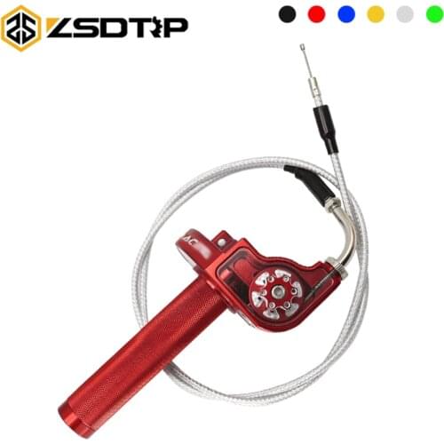 ZSDRTP Universal 7/8" Motorcycle ACERB Throttle Twist Grips 22mm CNC Aluminum Grip with Cable Moped Scooter Dirt Bike Refit Part