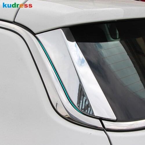 For Jeep Compass 2017 2018 2019 2020 Chrome Rear Window Spoiler Cover Trim Triangle Side Wing Splitter Car Styling Accessories