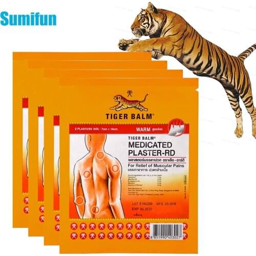 100% Thailand Tiger Balm Pain Relief Patch Knee Joint Analgesic Plaster For Rheumatoid Arthritis Muscle Sprain Treatment 2pcs