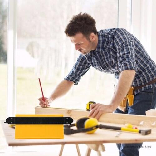 5/10 Inch Contour Gauge Plastic High Precision Contour Tool With Lock Gauge Radian Ruler Double Lock Irregular Woodworking Tools