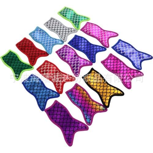50PCS Bling Sparkle Antifreezing Mermaid popsicle Bags Ice Pop Holders sleeves Freezer Reusable Washable Children Summer Gif