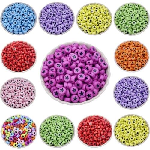 60Pcs 4*7mm Single Hole Star Loose Beads For DIY Jewelry Making Wholesale Necklace Bracelet Pendant