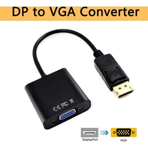 DisplayPort DP to VGA Adapter Cable Male to Female Converter Display Port VGA Adapter for Laptop Projector TV