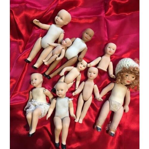 Antique Ceramic Doll Nude Whole Baby Body Ceramic Accessories DIY Naked Baby Doll Makeup Dress Up Ornaments