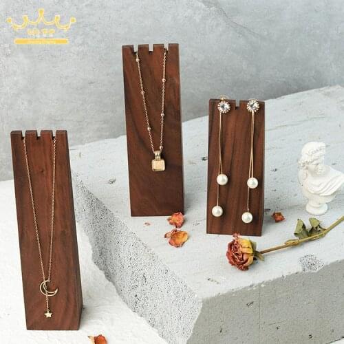Jewelry Display Stand Walnut Jewelry Display Rack Necklace Bracelet Shows Stand