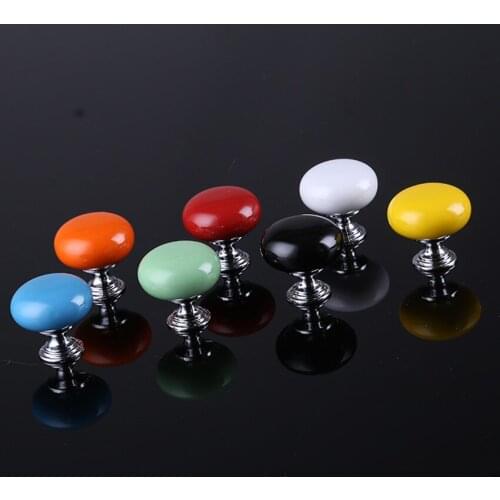 Kid,s color ceramic drawer tv cabinet bathroom cabinet knob orange white blue black green yellow red porcelain cupboar handles