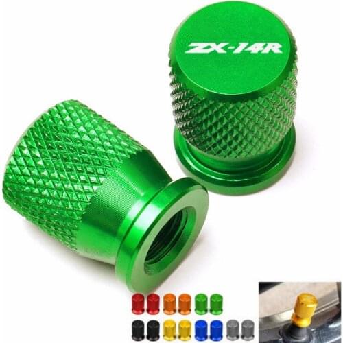 For Kawasaki Zx-14r Ninja ZX14R 2012-2017 2015 2016 2018 2019 2020 Motorcycle Wheel Tire Valve caps Aluminum Airtight Cover