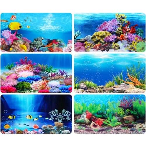 Fishbowl Background Paper Painting High Definition Figure 3D Stereoscopic Fishbowl Wallpaper Background Painting Double-sided
