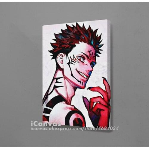 Sukuna Jujutsu Kaisen Anime Canvas Home Decor Prints Dorm Living Room Bedroom Painting Wall Art Decoration Poster