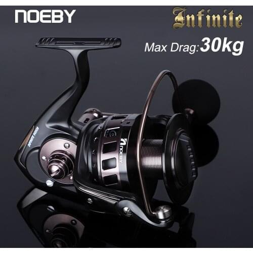 NOEBY INFINITE Sea Fishing Spinning Reel 30kg Max Drag 4.1:1 Boat Shore Trolling Big Game CNC Saltwater Fishing Reels
