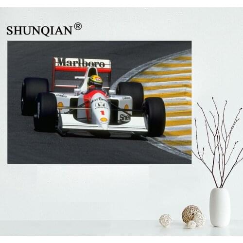 Nice Custom Ayrton Senna Canvas Poster Print painting Art Wall Silk Poster Cloth Print Fabric Poster 27X40cm30X45cm