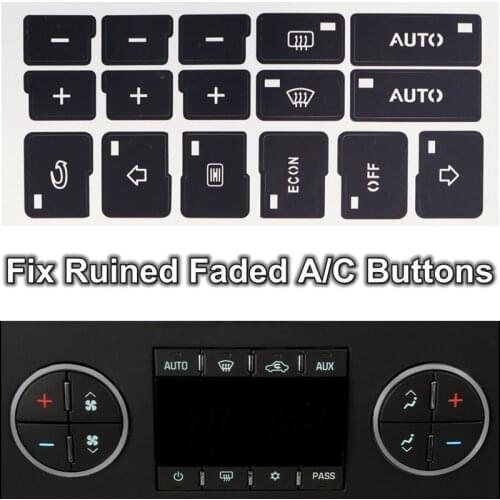 1pc Car Air Condition AC Climate Control Button Repair Stickers Decals for Audi A4 A6 B6 B7 2000 2001 Car Accessories Car Decal