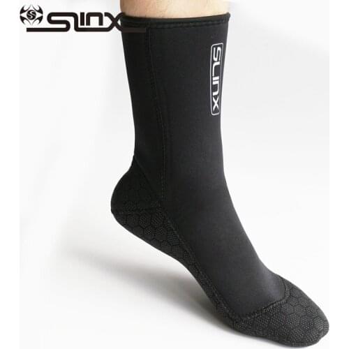 SLINX 1 Pair 3mm Neoprene Non-slip Diving Socks Swimming Boot Scuba Wetsuit Socks Prevent Scratches Warming Snorkeling Socks