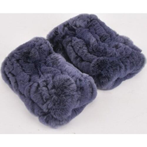 New Genuine Real Rex Rabbit Fur Gloves Good Elastic Women Knitted Real Rabbit Fur Mittens Lady Real Rex Rabbit Fur Gloves