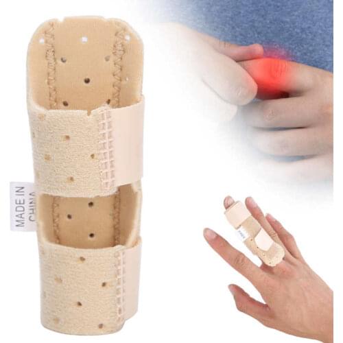 Finger Splint Brace Finger Sprain Fracture Fixation Support for Index Middle Ring Finger (Skin Color) Braces Support Corrector