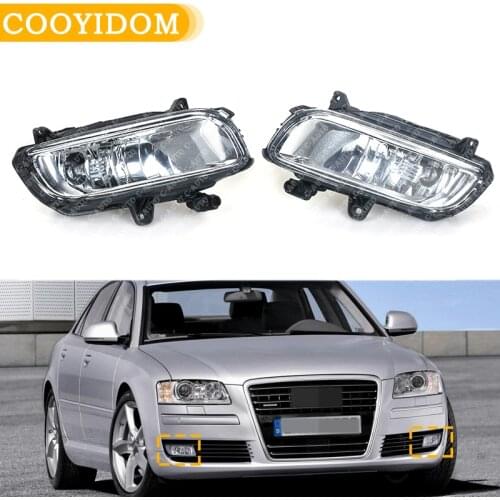 Car Front Bumper Left Right Halogen Fog Light Lamp For Audi A8 Quattro A8 D3 2008 2009 2010 4E0941699B 4E0941700B car-styling
