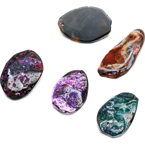 Natural Stone Pendants Irregular Shape Exquisite charms agates Pendants for Jewelry Making Diy Necklace Accessories20x30-30x40mm