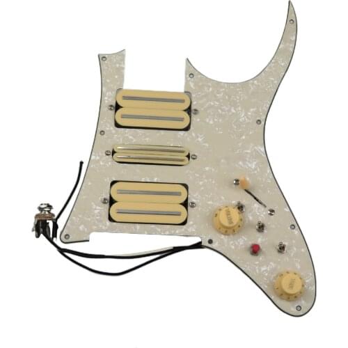 Prewired Pickguard Guitar Pickups Humbucker Pickups Alnico 5 HSH 4C Wiring Harness Push-pull Single Cut Set For IBAZ RG Series