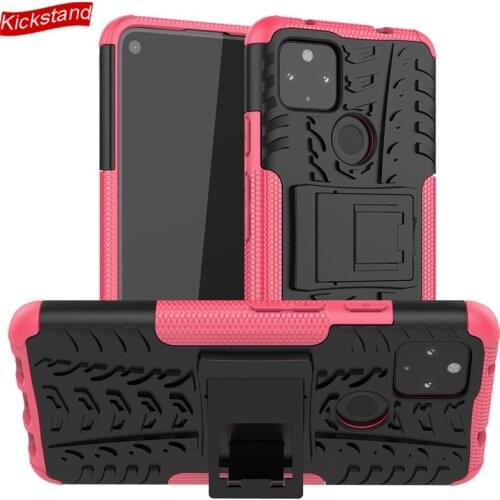 Kickstand Cover for Google Pixel 4A 5G 5 2 XL Phone Case Reliable Strong Shockproof Hard Soft Rubber Impact Armor Protect Shell