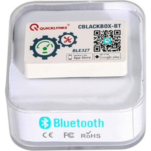 QUICKLYNKS Black Box BLE327 Car Engine Fault Code Reader Bluetooth 4.0 for Android and iPhone Mobile