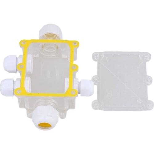 5-Way 24A 450V Transparent Outdoor Waterproof IP68 Cable Wire Connector Junction Box Electric Enclosure Case Suitable for Cable