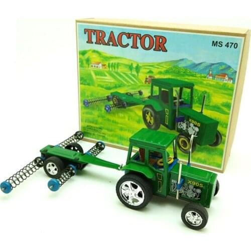 Retro Tractor Tin Toys Inertial Nostalgic Toy Shop Home Decoration Collection Figure Metal Gift Photography Props Tintoy