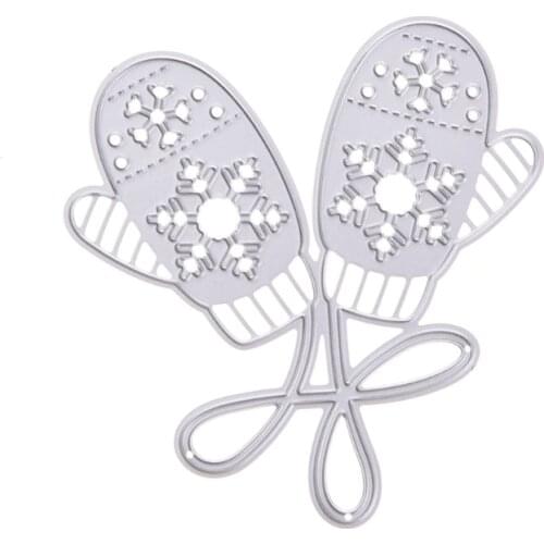 Christmas Glove Cutting Dies Stencil DIY Scrapbooking Embossing Paper Card Decor