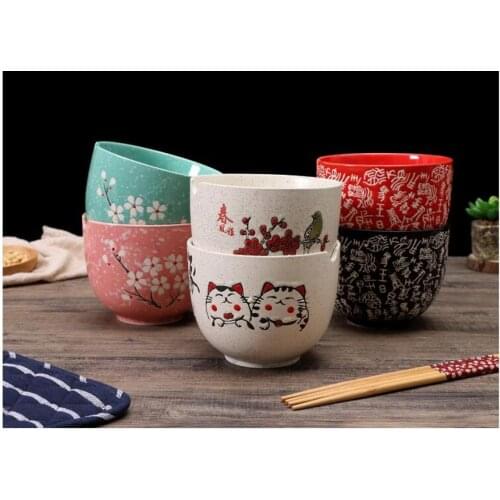 Cutlery Chopsticks Bowl with Hole Large Miso Soup Noodle Bowl Salad Bowl Table Set Dinnerware One Pair