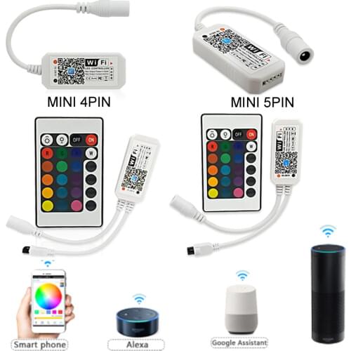 16Million colors Wifi RGB / RGBW led controller smartphone control music and timer mode magic home mini wifi led rgb controller