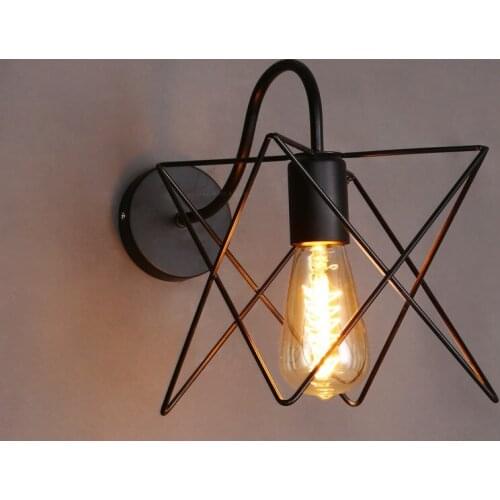 Vintage Wall Lamp Iron Cage Wall Sconces Bedroom Bathroom mural luminaire arandela Lighting Retro Wall Lights Kitchen Fixtures