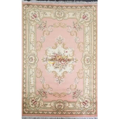 Handwoven wool carpets retro rug Vintage Made savonery Pattern Table Decor livingroom rug