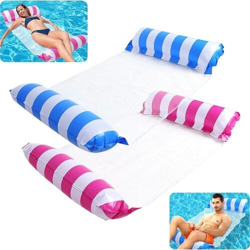 Water Hammock Recliner Inflatable Floating bed Swimming pool Floating Swimming Mattress sea Swimming Ring with Pump 2021