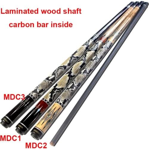 High Quality Handmade Billiard Pool Cues Stick 12.75mm Tip Laminated Wood Technology Shaft Carbon Bar Inside China