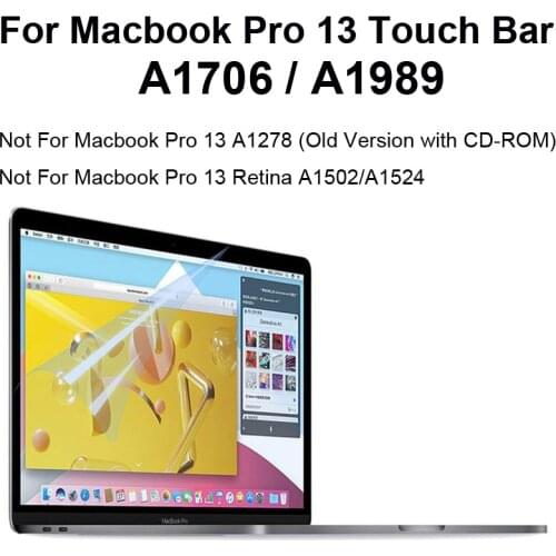 Matte screen protector for Macbook Pro 13 Touch Bar A1706 A1989 A2159 No TouchBar A1708 anti-glare screen film guard protection