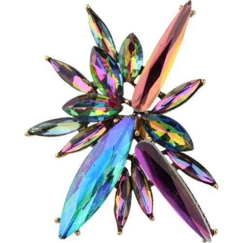 2017 Fashion Colorful Crystal Resizable Rings Elegant Charm Luxury Crystal Adjustable Open Rings for Women Wholesale Rings