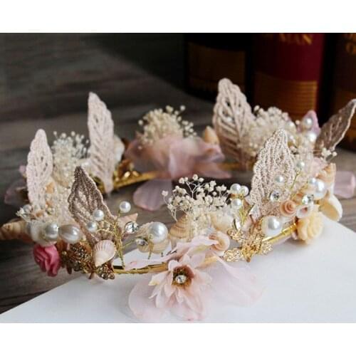 New arrival bride crown shell dress accessories shape flower hair jewellery 1pcs/lot
