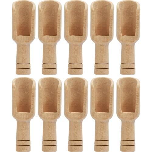 10/20 Pcs Wooden Kitchen Herb Powder Rice Spice Salt Sugar Flour Spoon Scoop Cooking Baking Tools Kitchen Wood Spoons Spatula