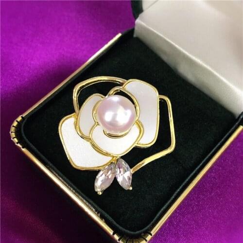 10pcs/lot Flower Design Brooch Pin Mountings Base Findings Jewelry Settings Parts for Pearls Beads Stones Crystals Agate Coral