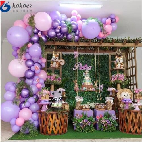 127pcs Macaron Pink Purple Balloon Garland Arch Kit Matte Blue Latex Ballon Baby Shower Wedding Birthday Party Decor Globos