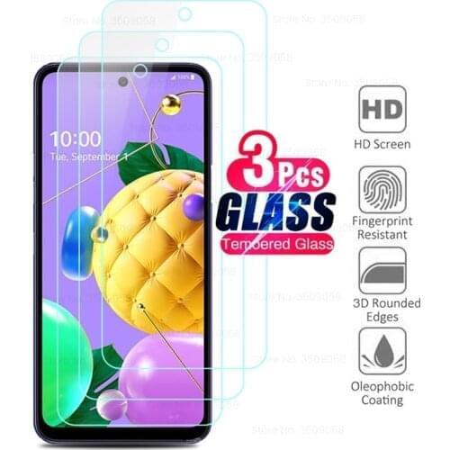 3pcs hd clear tempered protective glass for lg k52 k 52 lgk52 lmk520 6.6'' smartphone 9h premium screen protector film cam cover