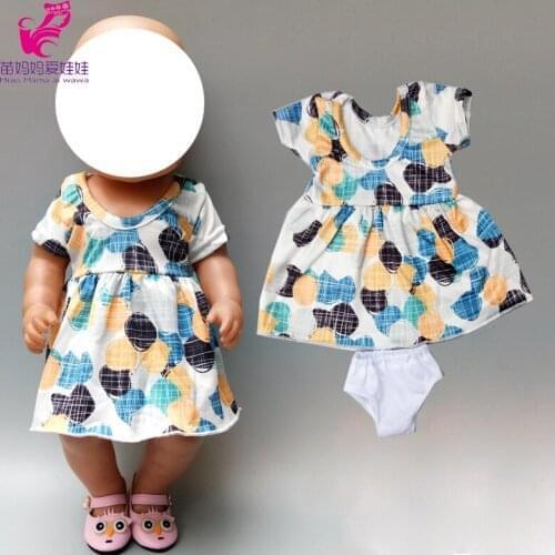 40cm Baby Doll dress clothes 18 inch 45cm og girl dolls clothes One shoulder flared pants