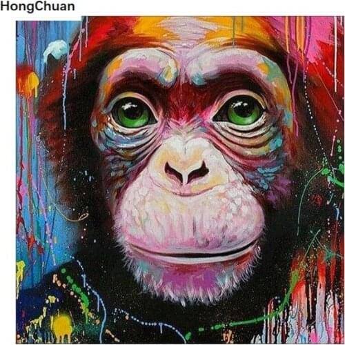5D Diamond Painting Small Orangutan Square/Round Diamond Embroidery Handmade Rhinestone DIY Mosaic Home Decoration Fast Delivery