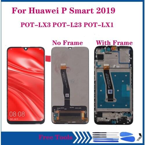 6.21“ NEW LCD For Huawei P Smart 2019 POT-LX3 POT-L23 POT-LX1 LCD Display Touch Screen Glass panel Digitizer Assembly With Frame