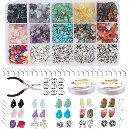 933Pieces Stone Beads DIY Necklace Bracelet Earring Jewelry Making Supplies