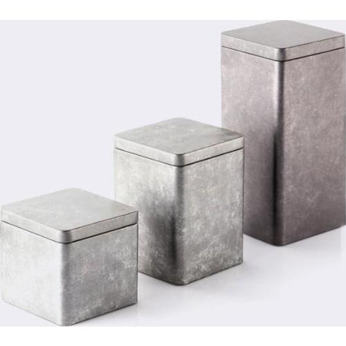 96PCS/LOT Useful Silver Gold Square Iron Box Plain Metal Tea Candy Boxes Without Printing Storage Case 90*90*85mm SN1031